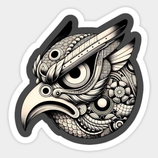 Japanese Bird Mask Sticker